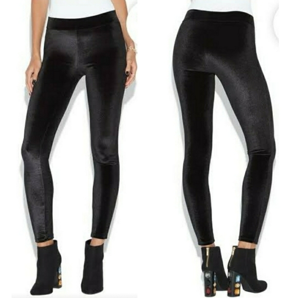 JustFab Pants - EUC Black Velvet Leggings - 20% Off!